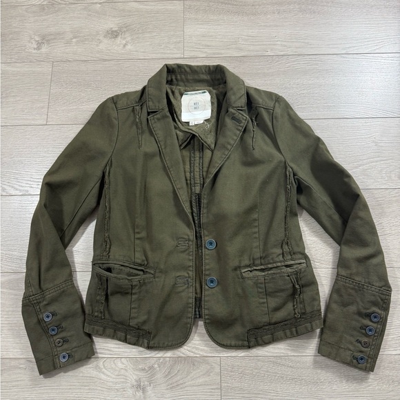 Anthropologie Hei Hei Delaine Houndstooth Utility Jacket - Picture 2 of 11